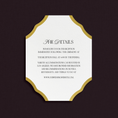 Load image into Gallery viewer, White, die cut Details card with gold foil accents