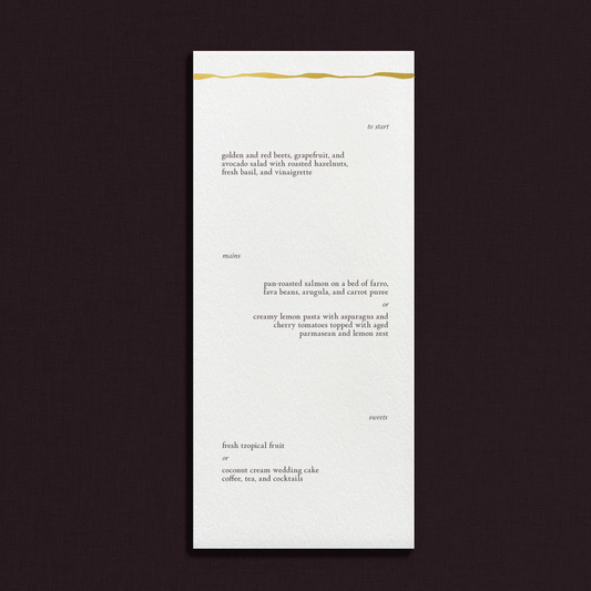 Bonded Menu