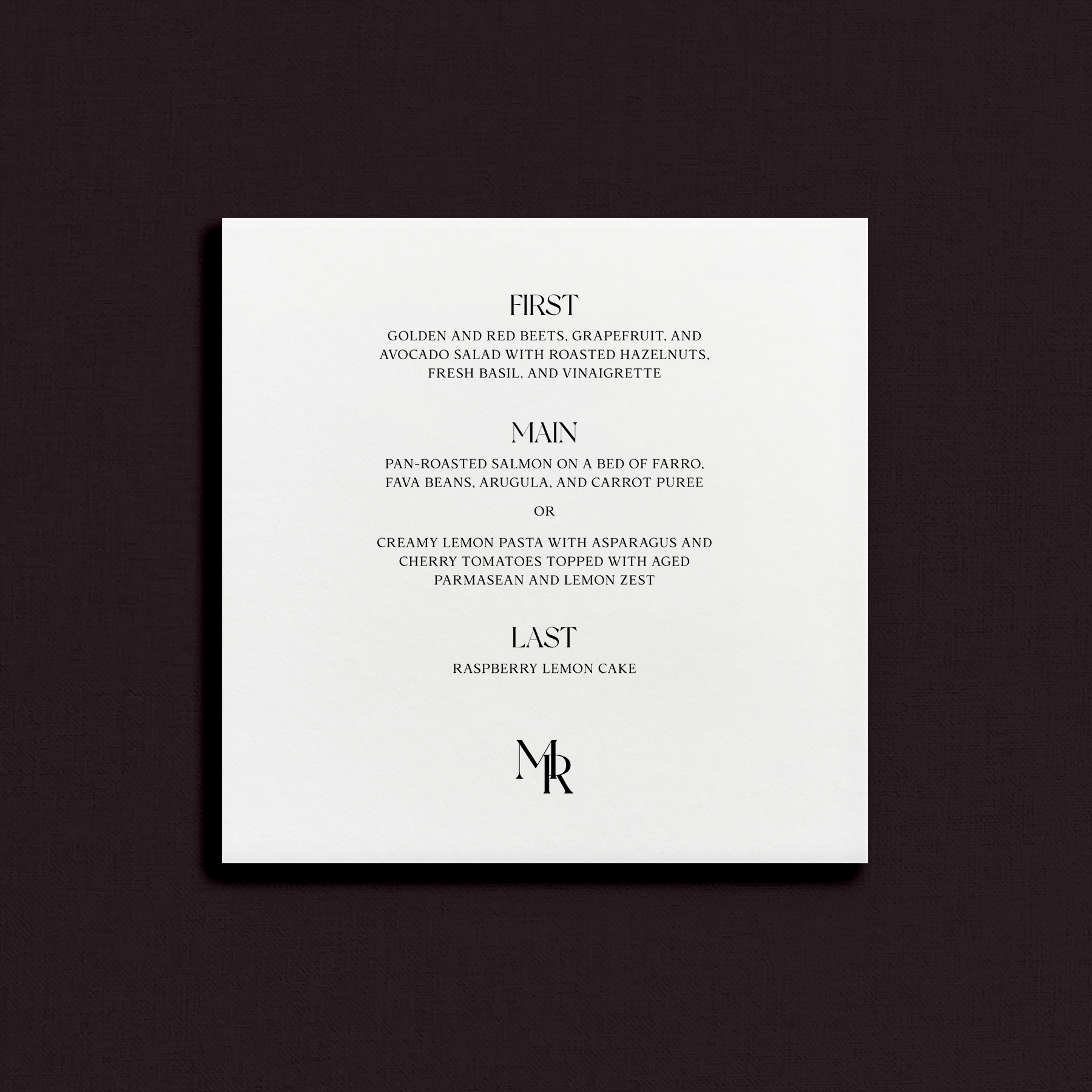 Devotion Menu