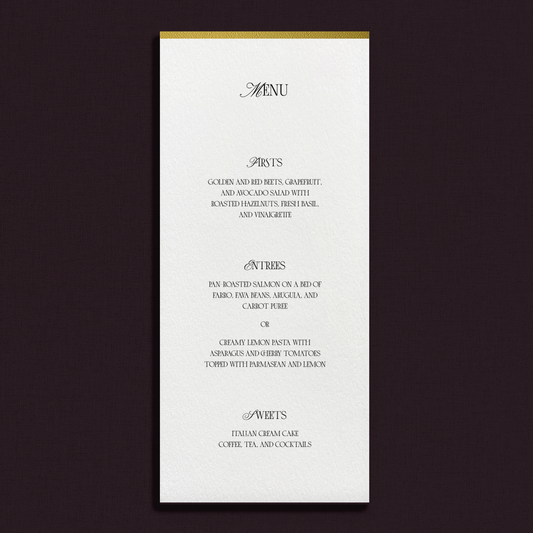 Eternity Menu