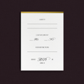 Load image into Gallery viewer, White RSVP card with gold foil accent
